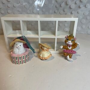 Vintage Animal 🐱👒ornament & figure bundle